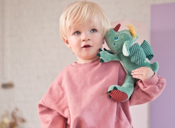 Przytulanka dźwiękowa Lilliputiens - Latający Smok Joe 9 m+